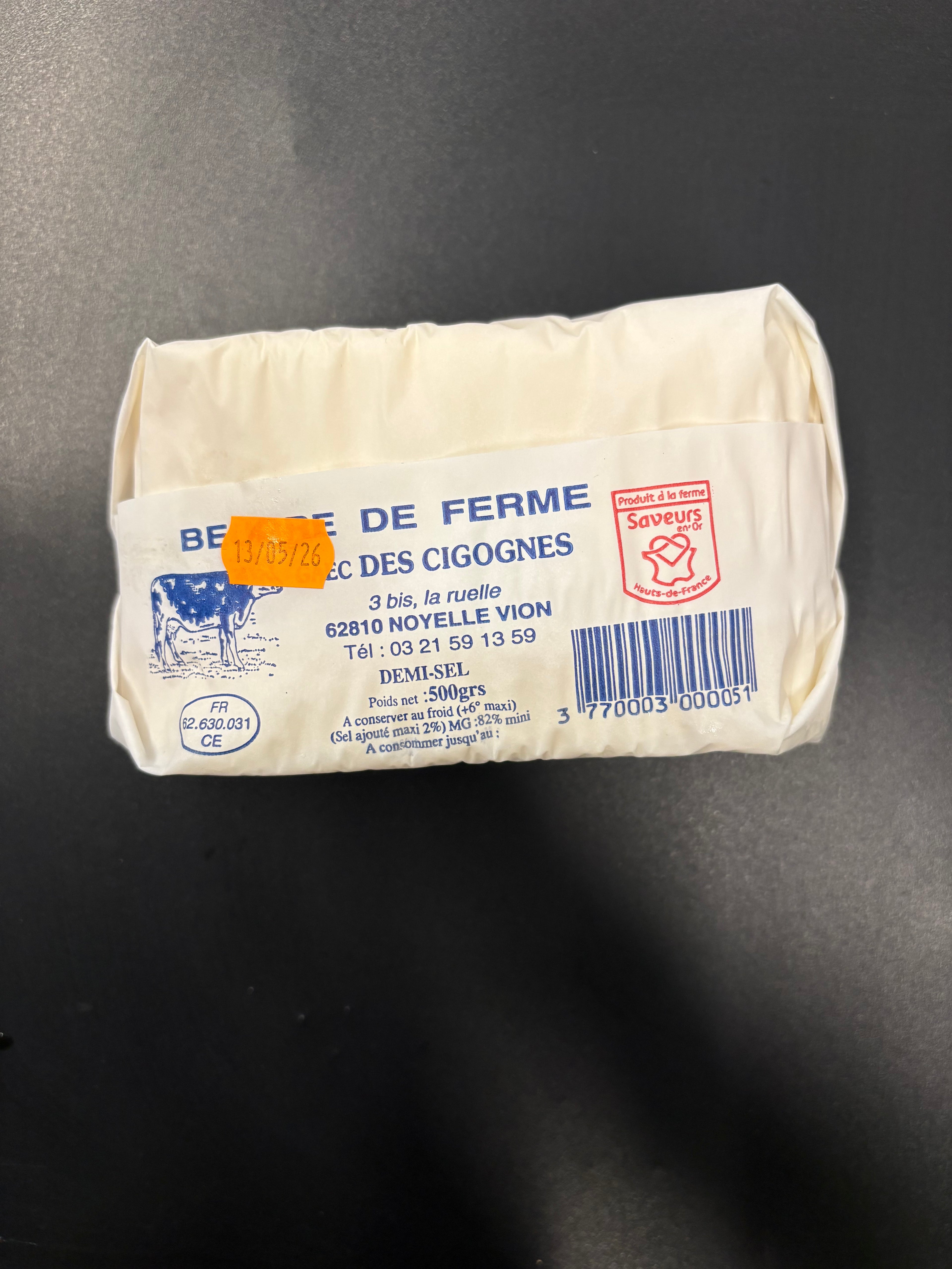 Beurre demi sel 500g