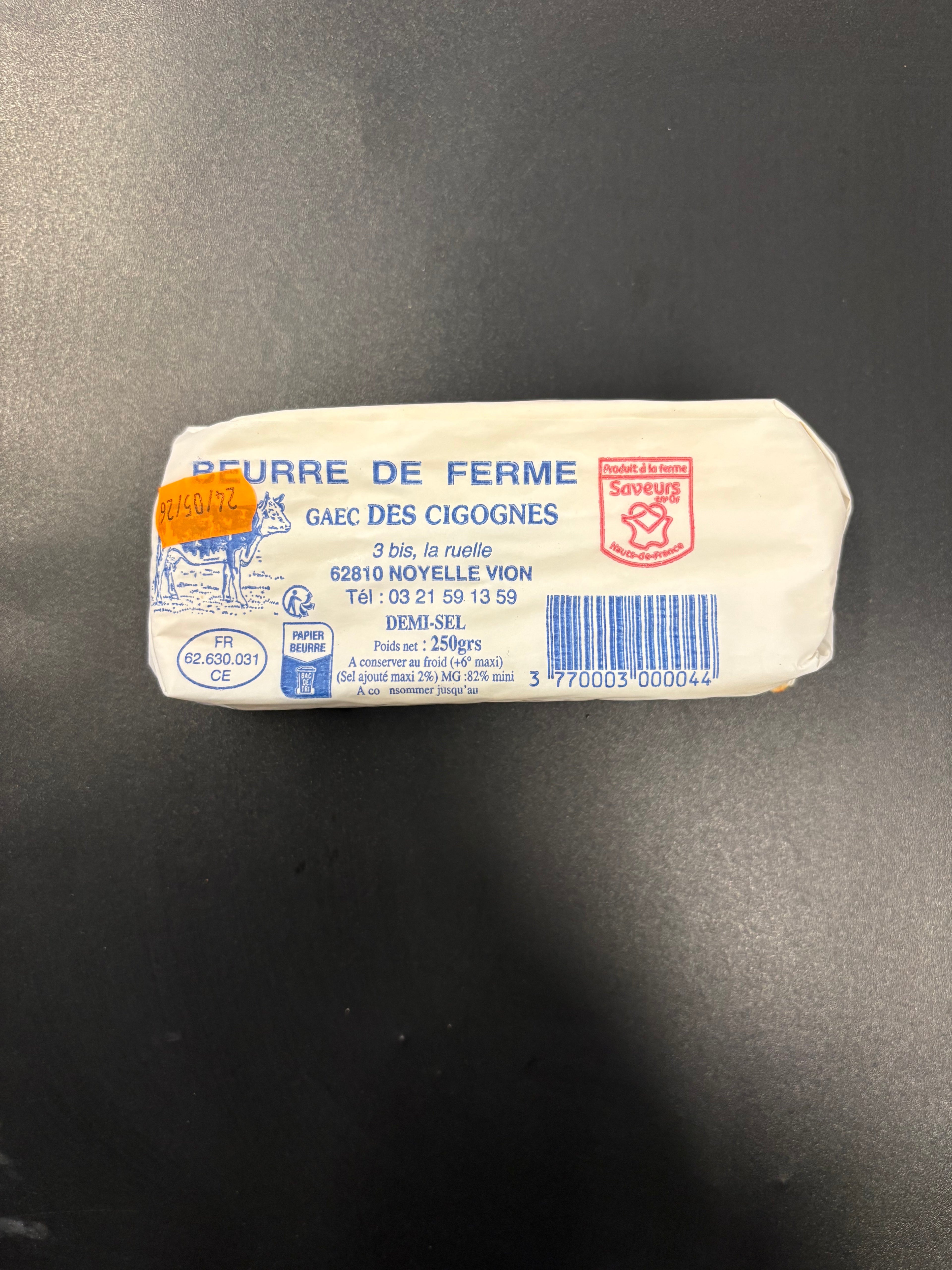 Beurre demi sel 250g